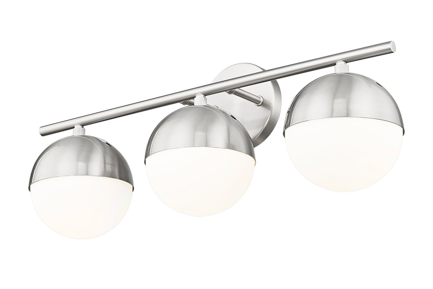 7517-3V-BN - Realm Sphere 3 Light 24" Vanity - Brushed Nickel