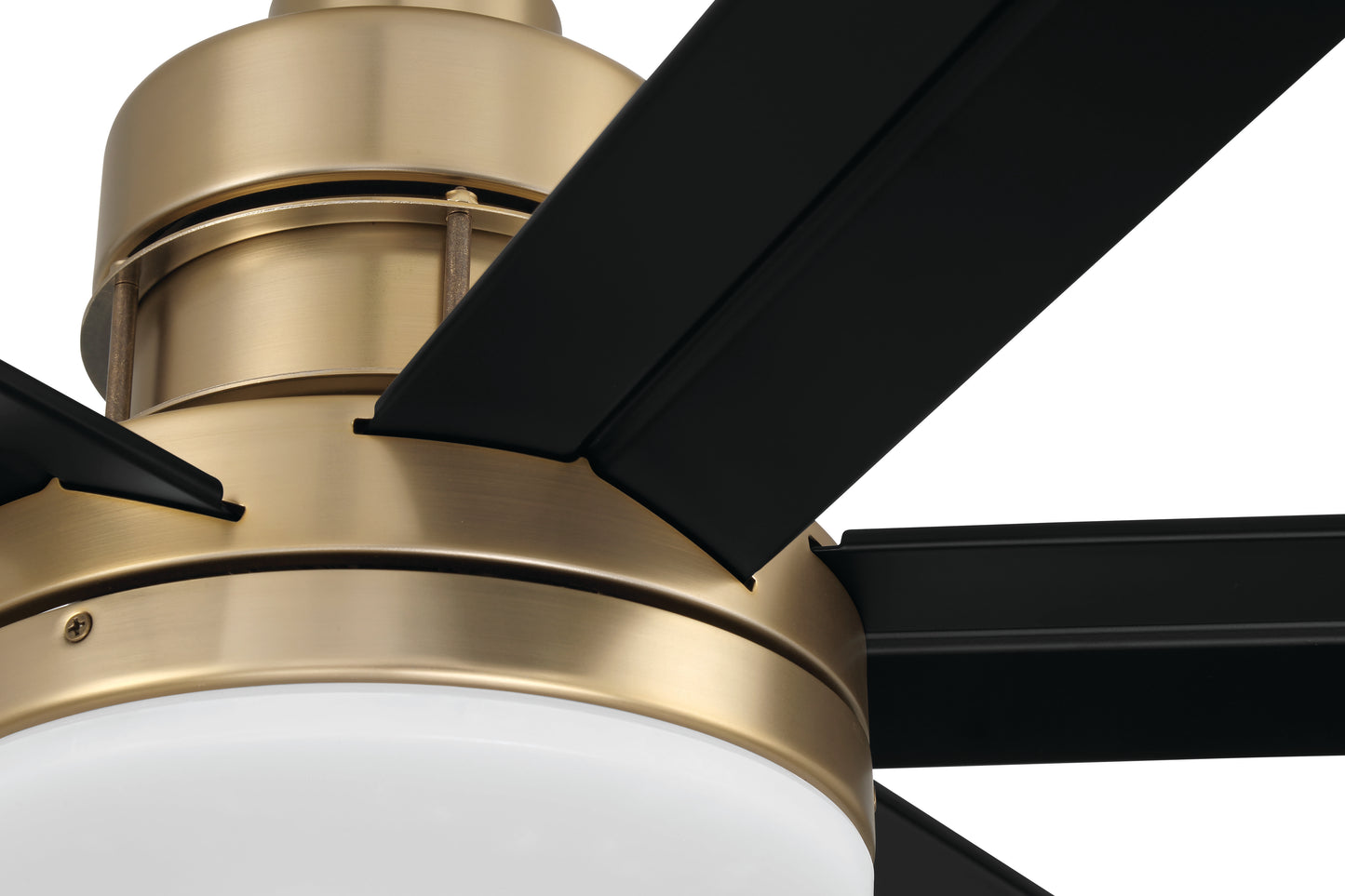 MND80SBFB6-NWF - Mondo 80" Ceiling Fan no Wifi 80" 6 Blade Ceiling Fan with Light Kit - Satin Brass
