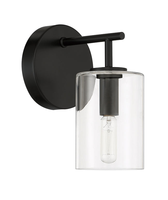 55661-FB - Hailie 1 Light 8.5" High Wall Sconce - Flat Black