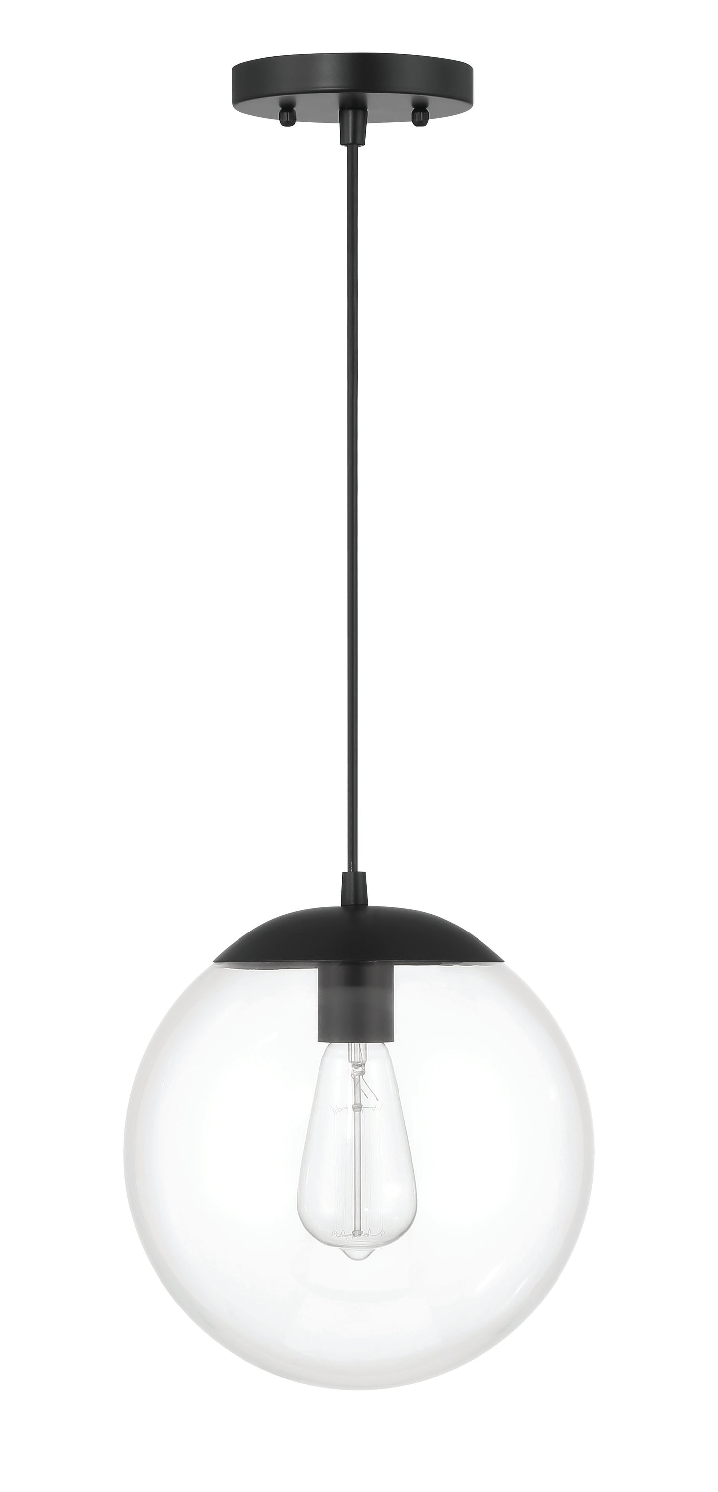 56891-FB - Gaze 1 Light 10" Wide Pendant - Flat Black