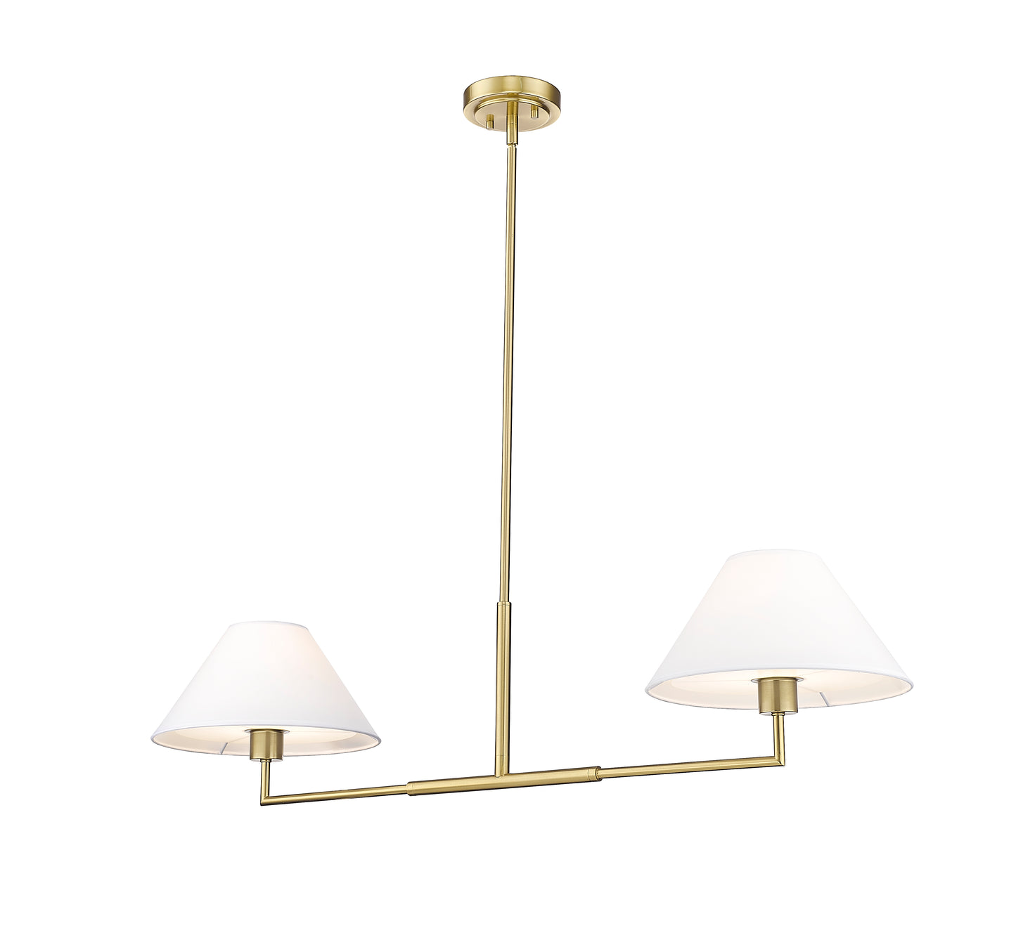 744-42L-LG - Leila 2 Light 12" Chandelier - Luxe Gold