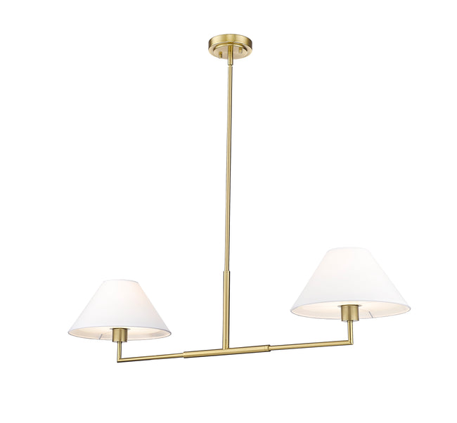 744-42L-LG - Leila 2 Light 12" Chandelier - Luxe Gold