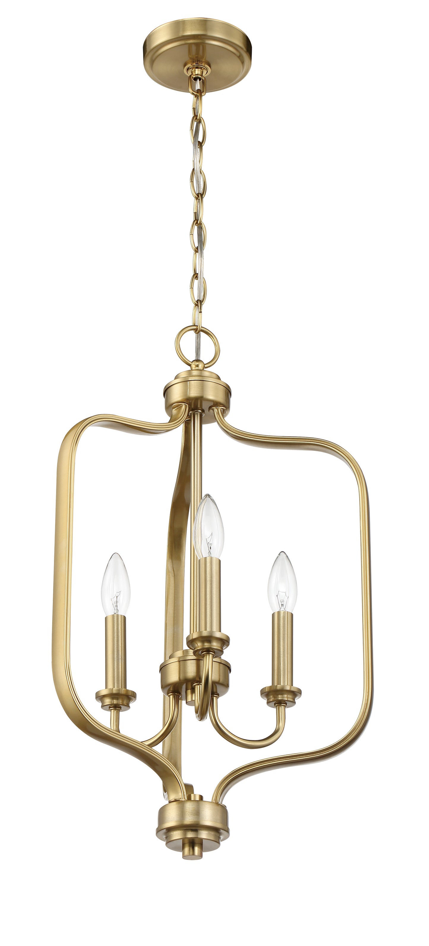 50533-SB - Bolden 3 Light 14" Wide Foyer Light - Satin Brass