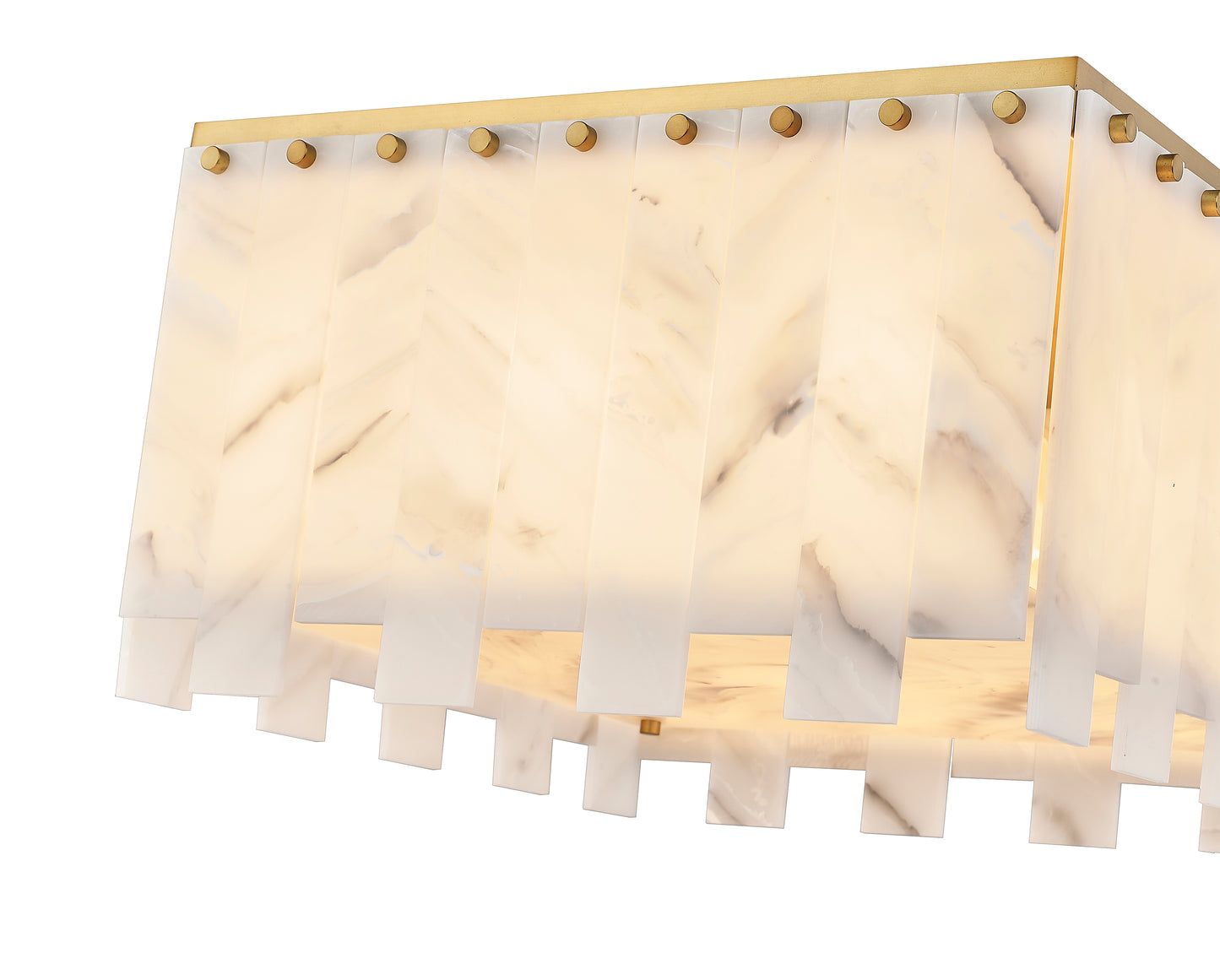345F20-RB - Viviana 9 Light Flush 20" Mount - Rubbed Brass