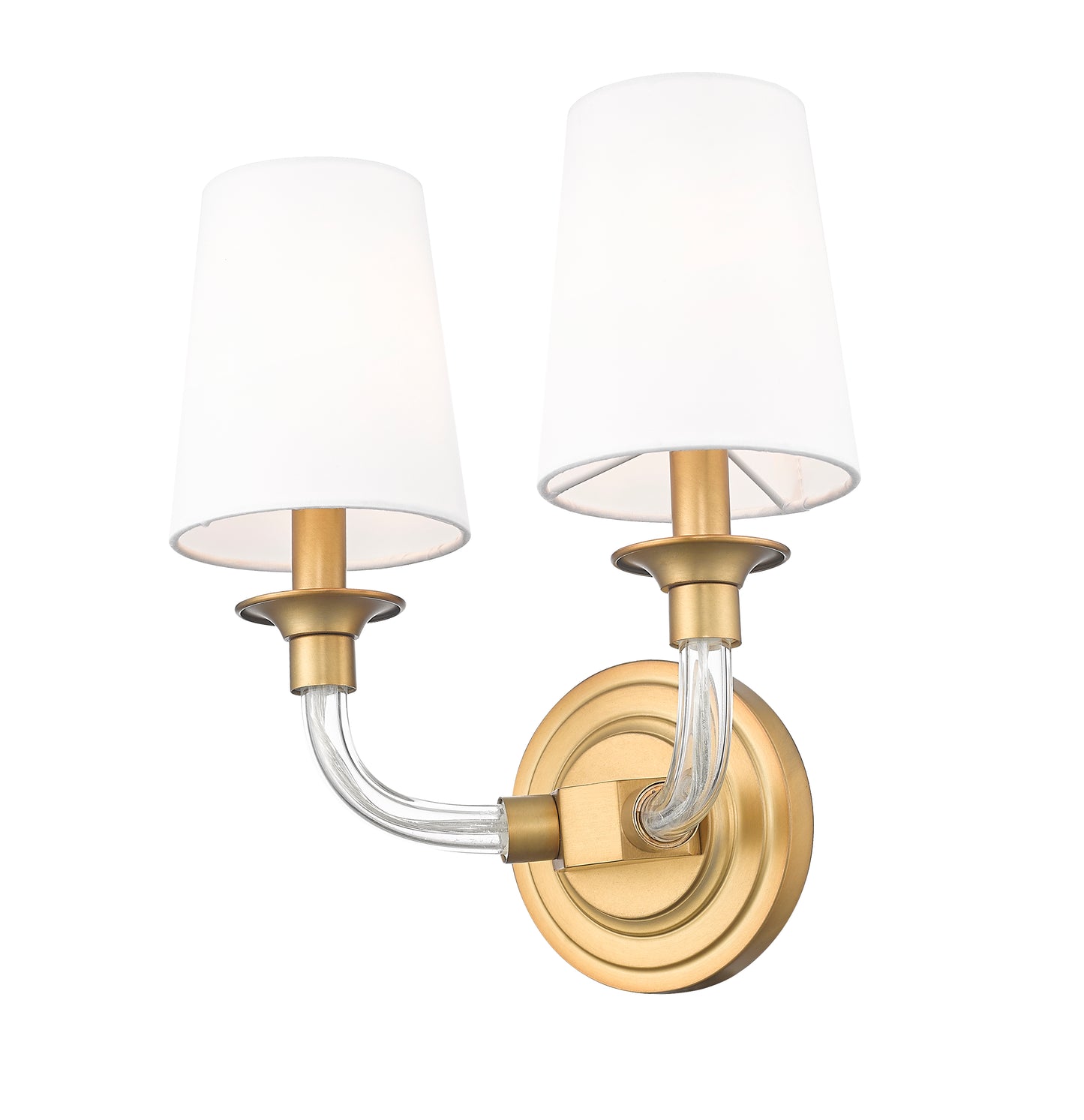 1950-2S-RB - Katerina 2 Light Wall 13" Sconce - Rubbed Brass
