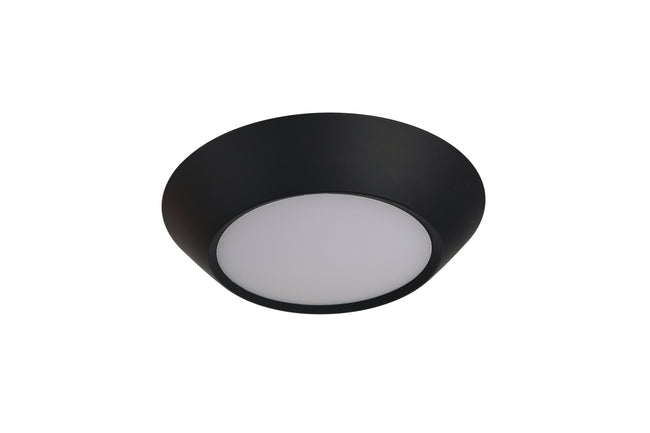 X9304-FB-LED - LED Flush 5.9" Wide Flush Mount - Flat Black