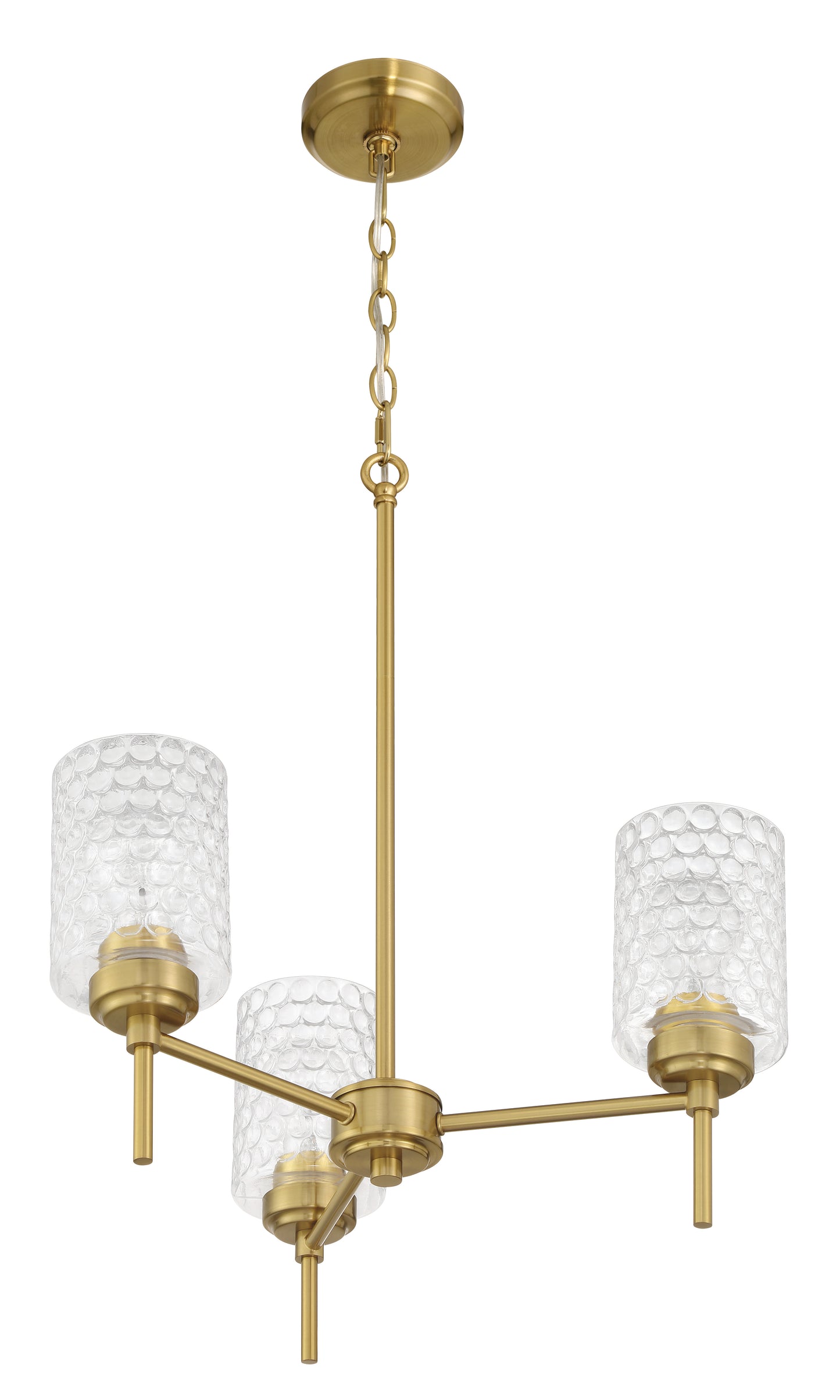 60523-SB - Claire 3 Light 20" Wide Chandelier - Satin Brass