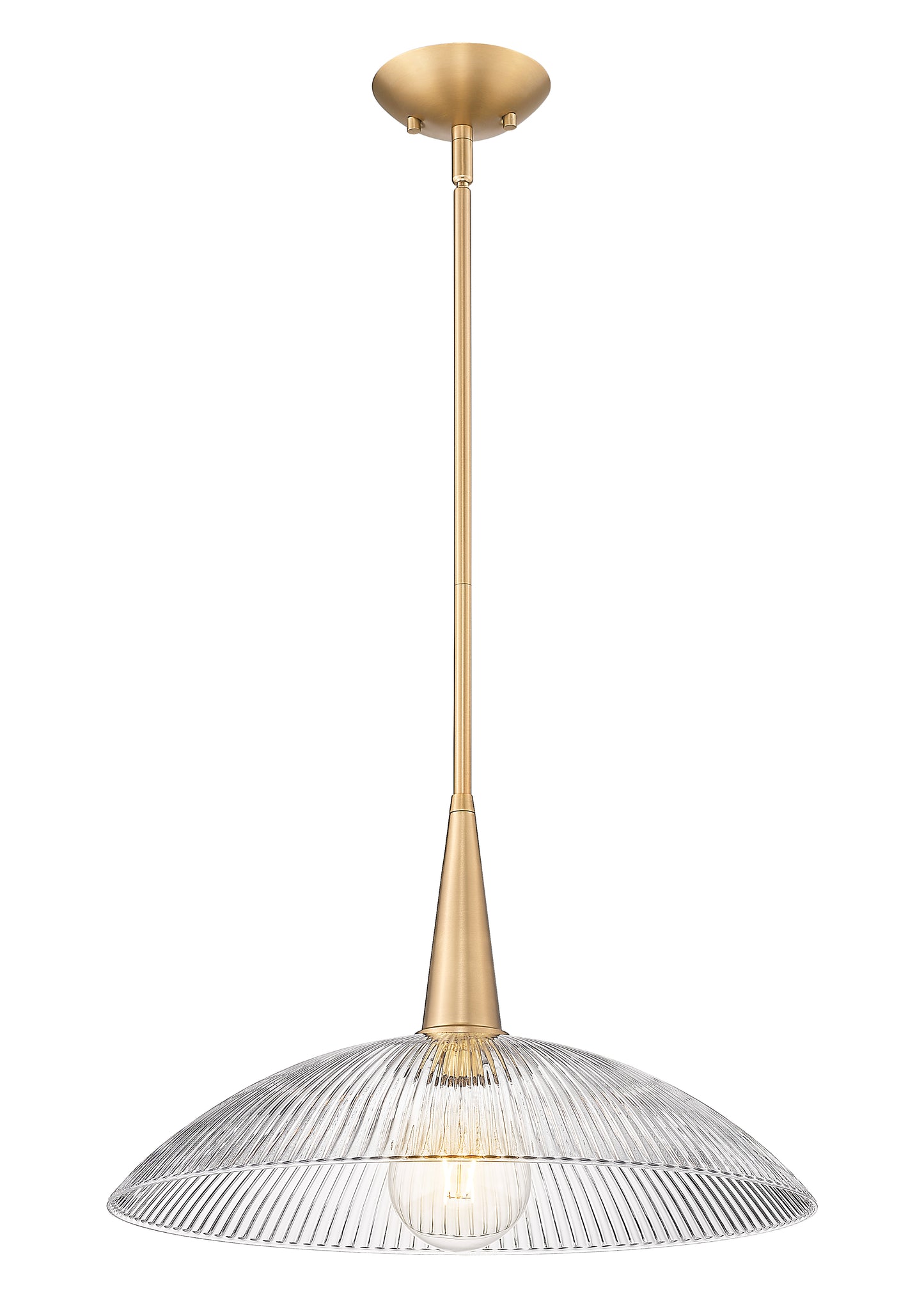 3051P18-MGLD - Lunelle 1 Light 18" Pendant - Modern Gold