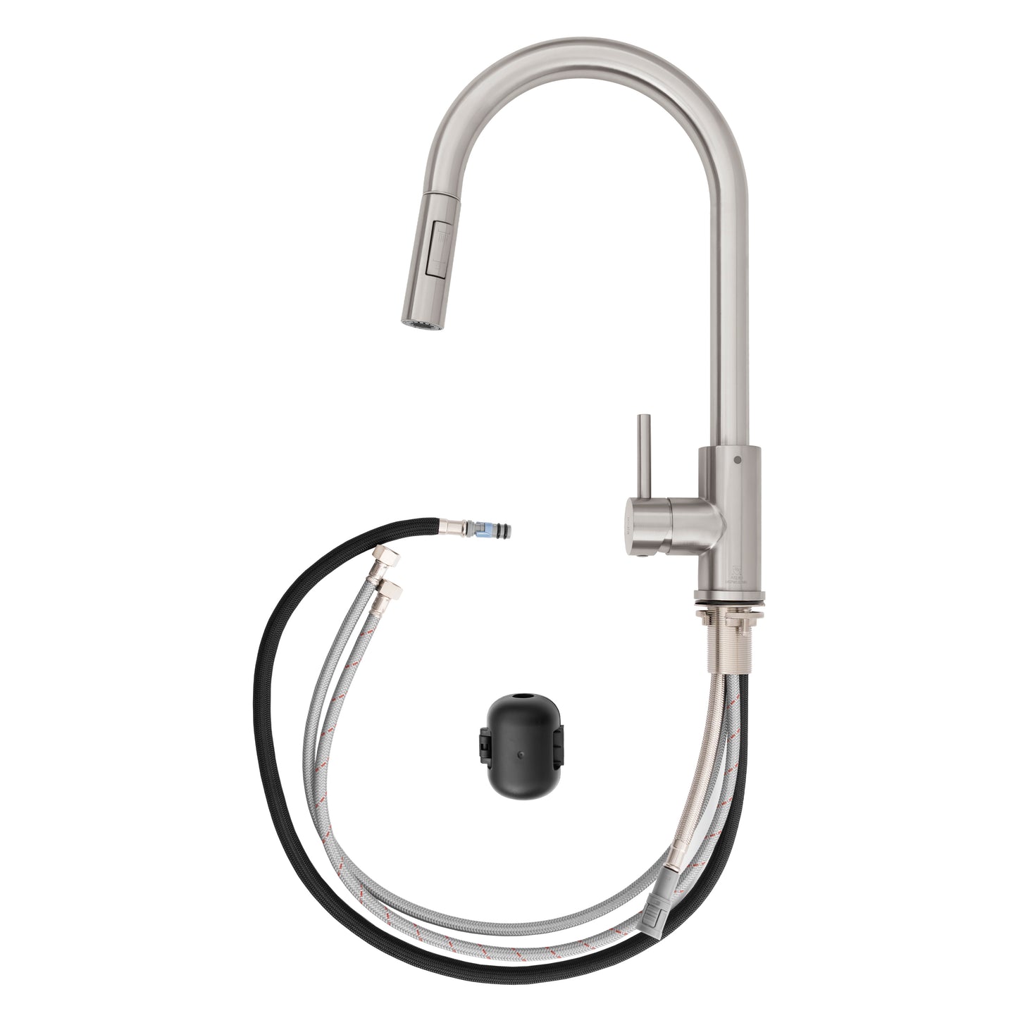 RBCN1-KF-BN - Rubicon Pull Down Single Handle Kitchen Faucet in Brushed Nickel