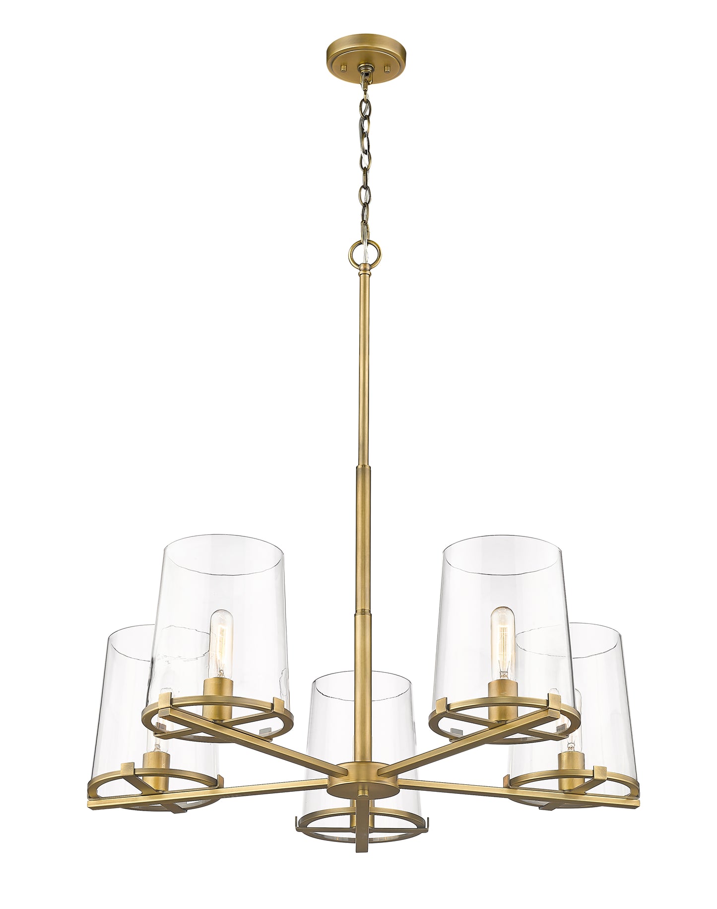 3032-5RB - Callista 5 Light 33" Chandelier - Rubbed Brass