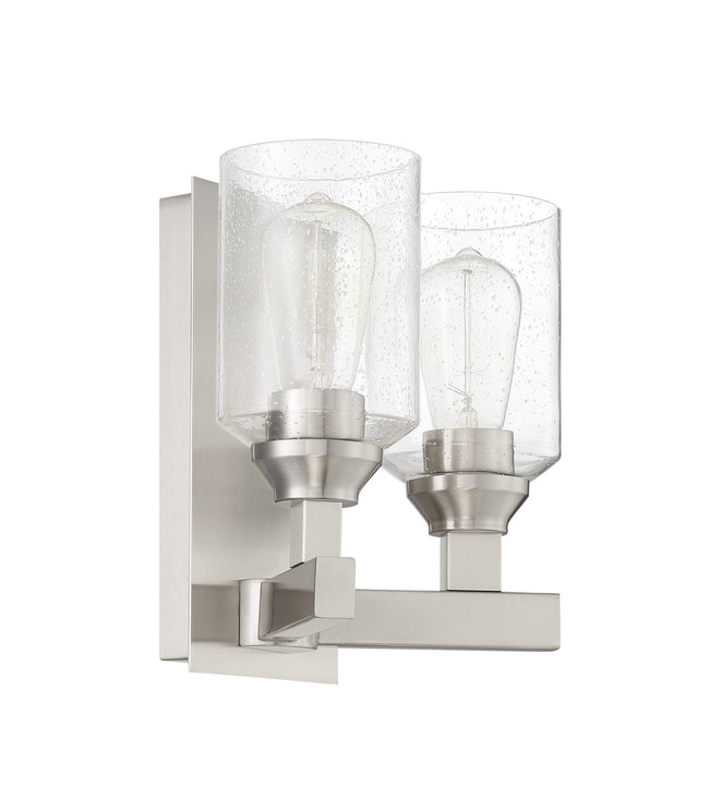 53162-BNK - Chicago 2 Light 10" High Wall Sconce - Brushed Nickel