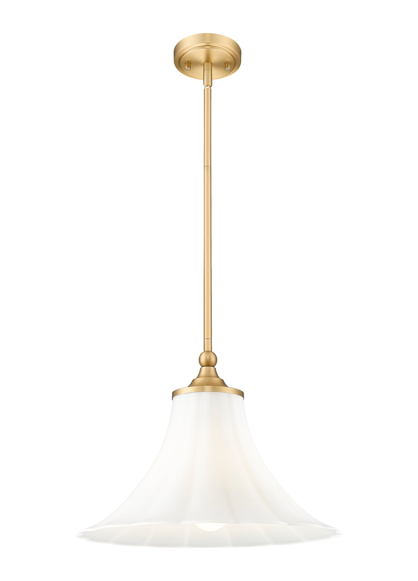 1958P16-MGLD - Fleur 1 Light 16" Pendant - Modern Gold