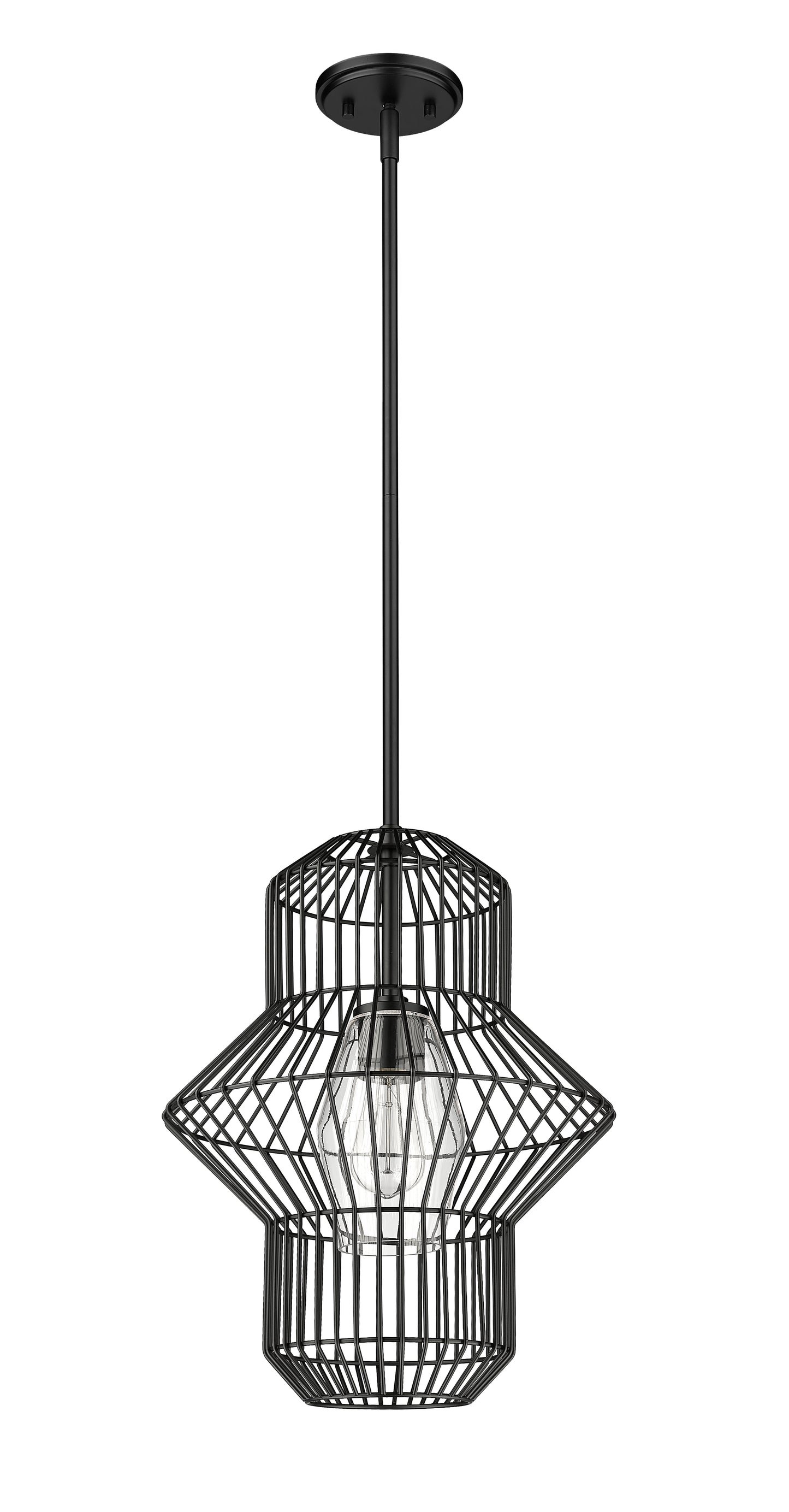 1941P15-MB - Orsay 1 Light 15" Pendant - Matte Black