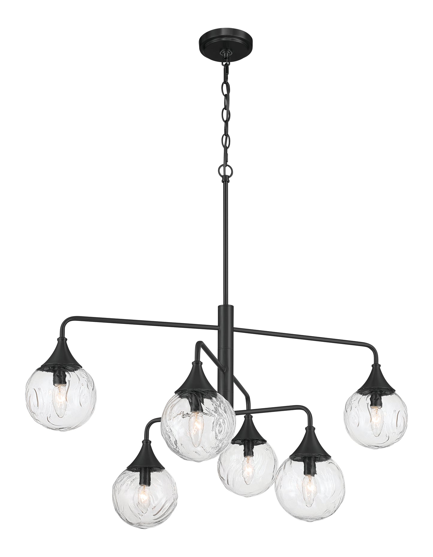 61226-FB - Reflection 6 Light 36" Wide Chandelier - Flat Black