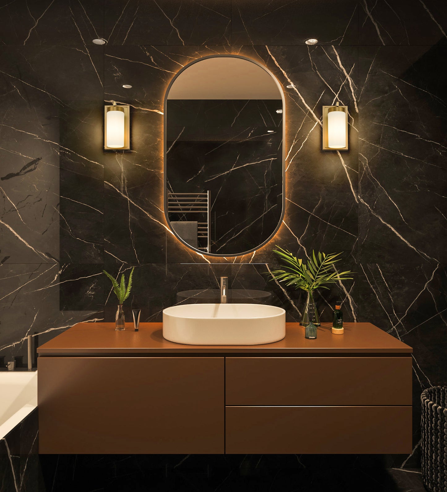 3044-1S-MGLD - Danica 1 Light Wall 9" Sconce - Modern Gold