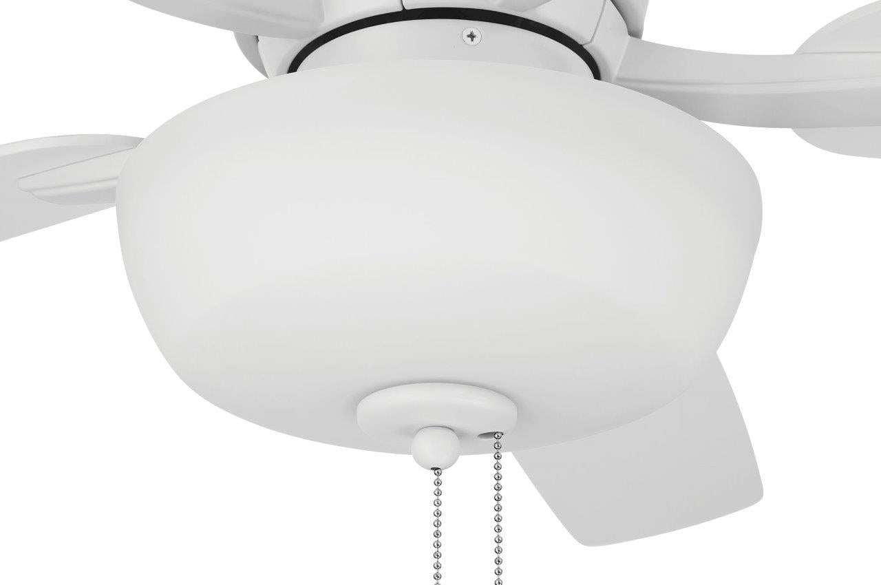 WHL52W5C1 - Wheeler 52 2-Light Bowl 52" 5 Blade Ceiling Fan with Light Kit - White