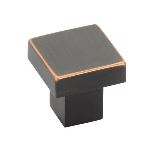 Emtek - 86702US10B -Hunter 1-1/4" Square Cabinet Knob- Modern Rectangular collection - Oil Rubbed Bronze
