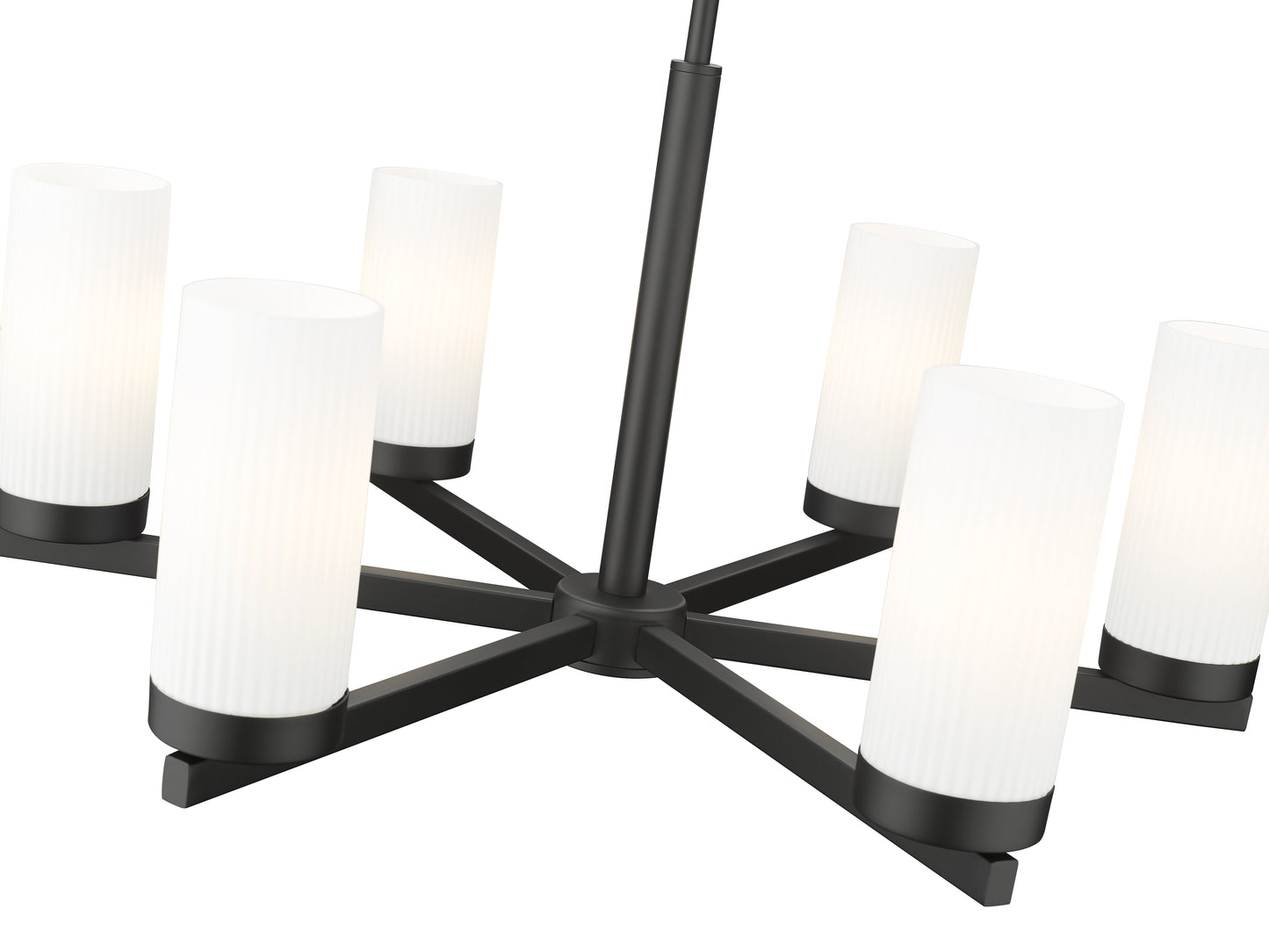 3044-6MB - Danica 6 Light 26" Chandelier - Matte Black