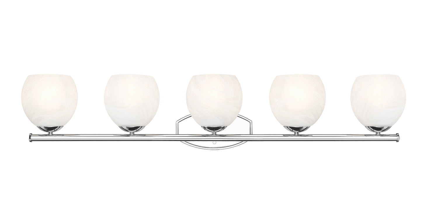 1963-5V-CH - Colette 5 Light 42" Vanity - Chrome