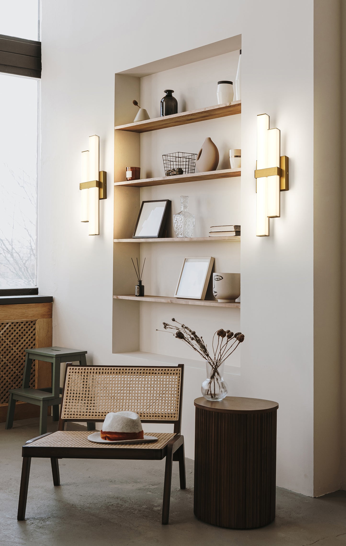 1008-18W-MGLD-LED - Zane 2 Light 18" Vanity - Modern Gold