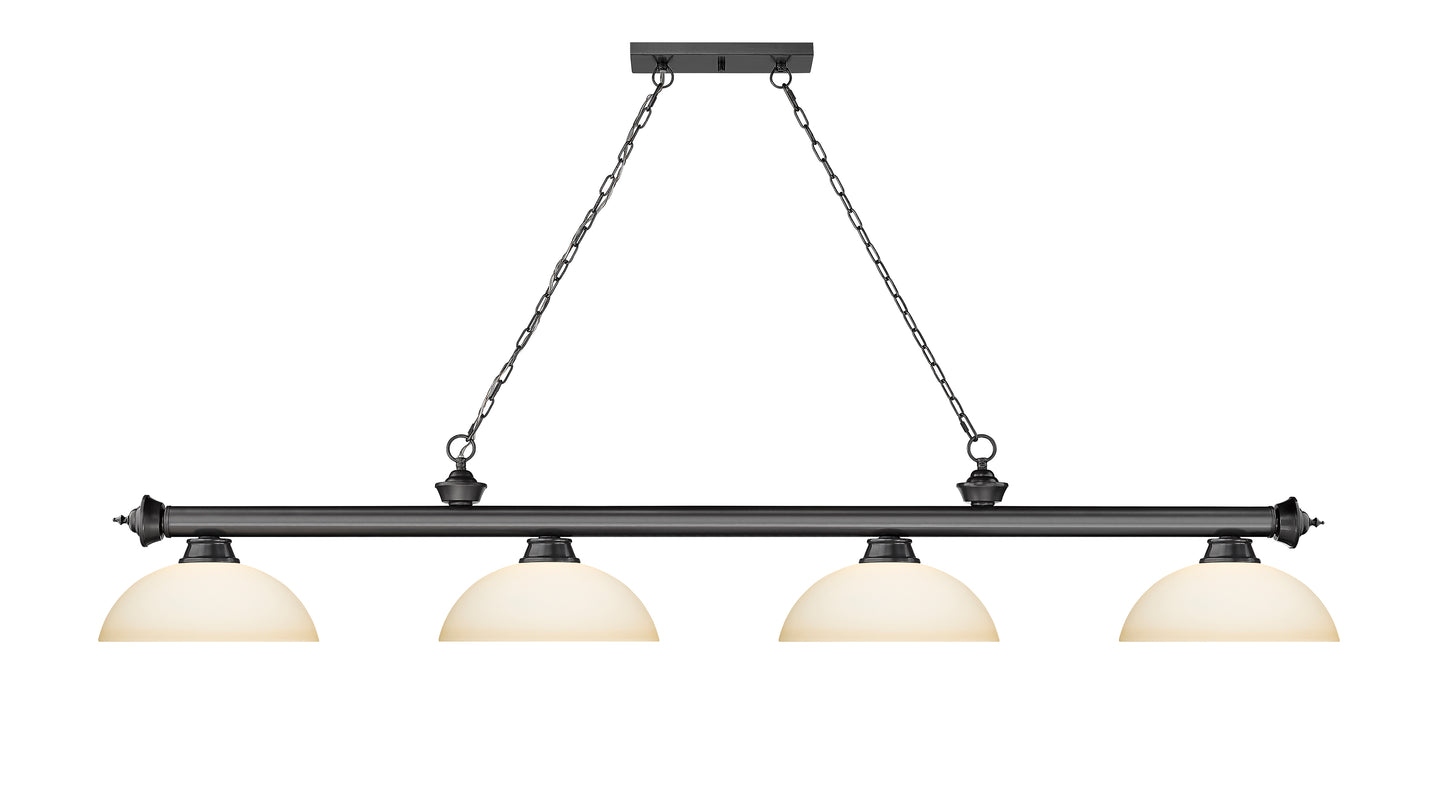 2306-4BP-DMO14 - Cordon 4 Light 81" Billiard - Bronze Plate