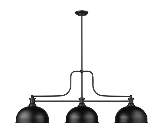 725-3MB-D13MB - Melange 3 Light 52" Billiard - Matte Black