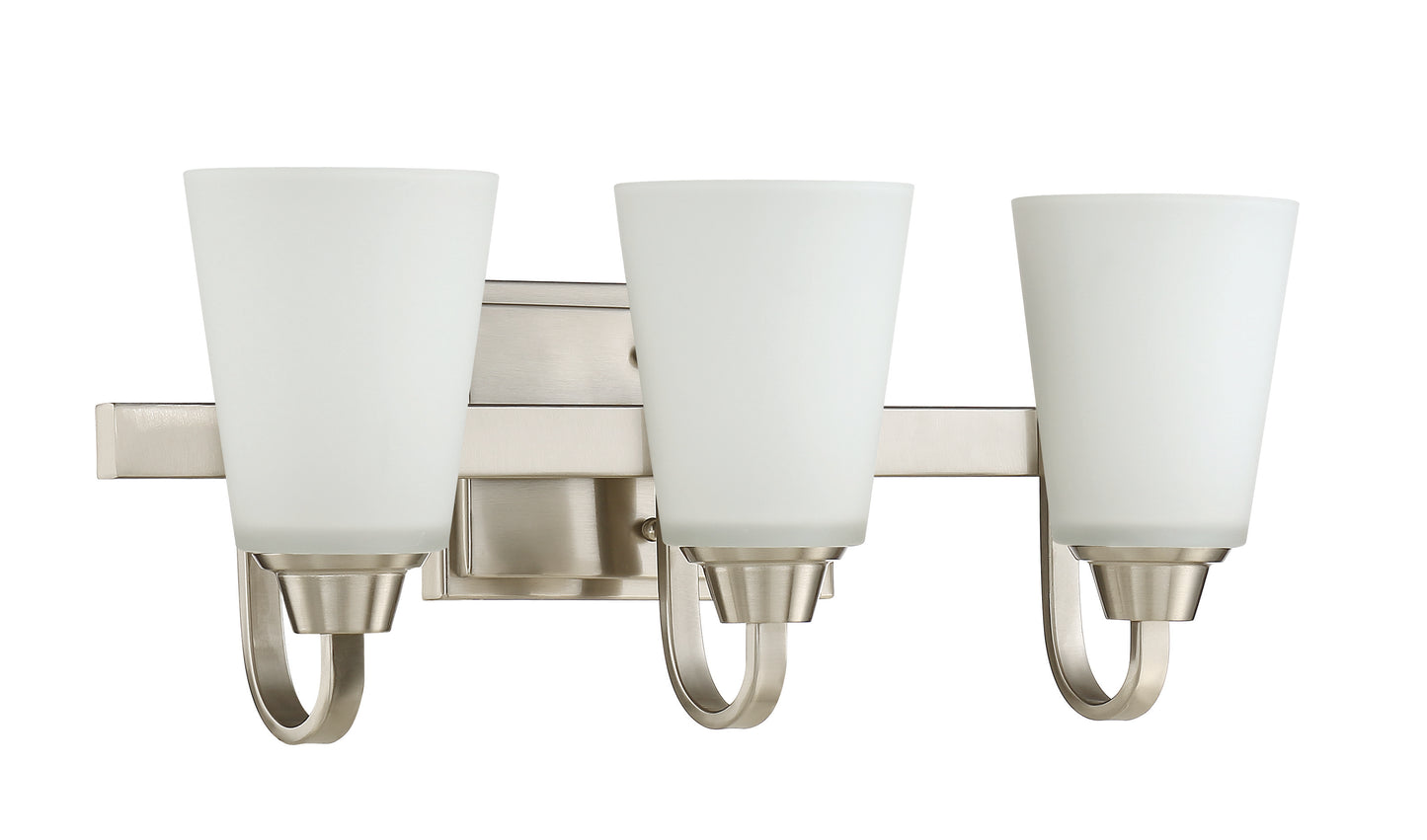 41903-BNK - Grace 3 Light 21" Wide Vanity Light - Brushed Nickel