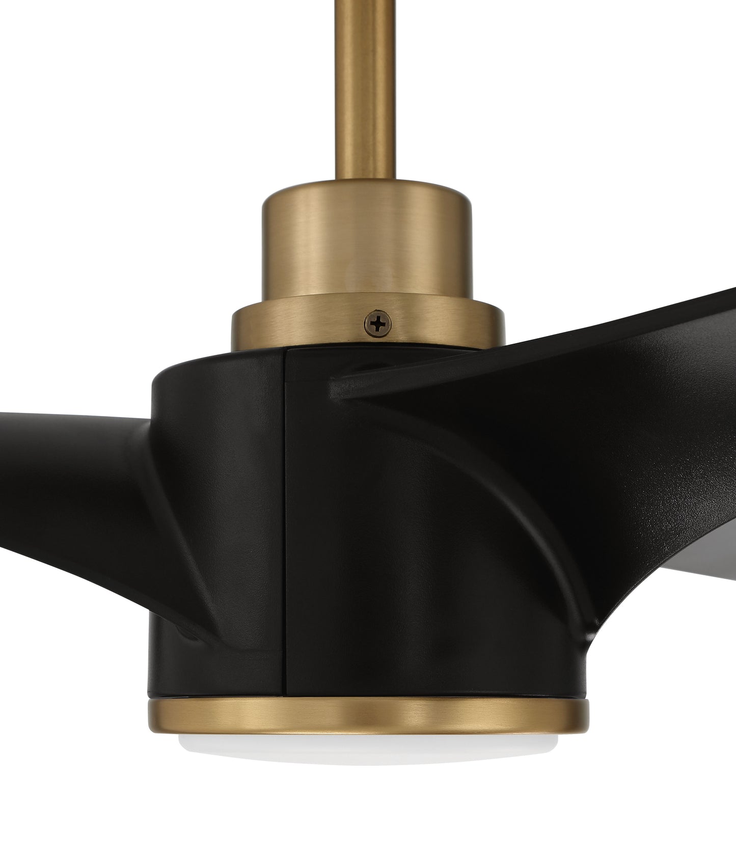 PHB60FBSB3-NWF - Phoebe 60" Indoor Ceiling Fan without Wifi 60" 3 Blade Ceiling Fan with Light Kit - Flat Black / Satin Brass