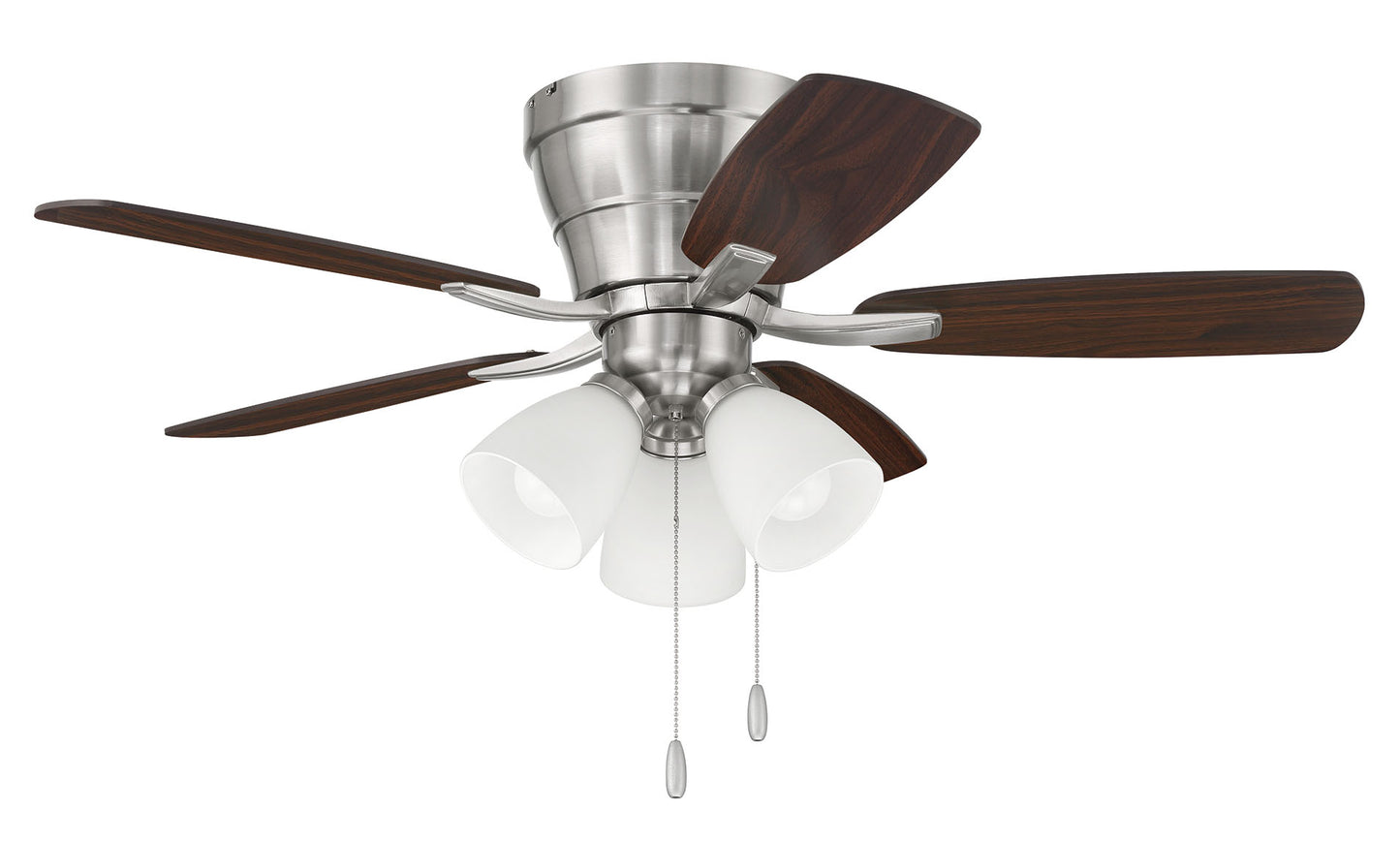 WHL42BNK5C3 - Wheeler 42 3-Light 42" 5 Blade Ceiling Fan with Light Kit - Brushed Nickel