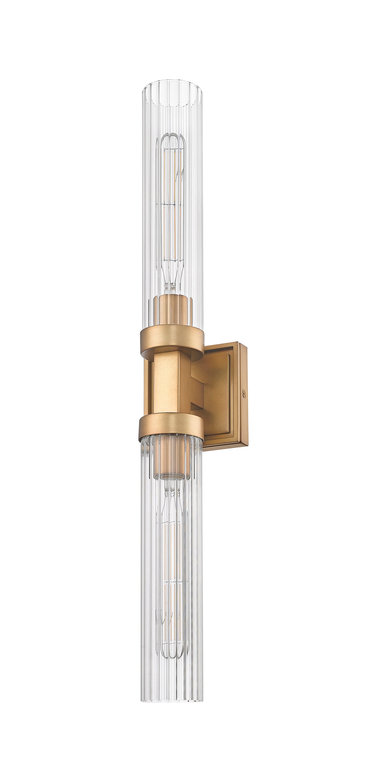 740-2W-RB - Beau 2 Light Wall 27" Sconce - Rubbed Brass