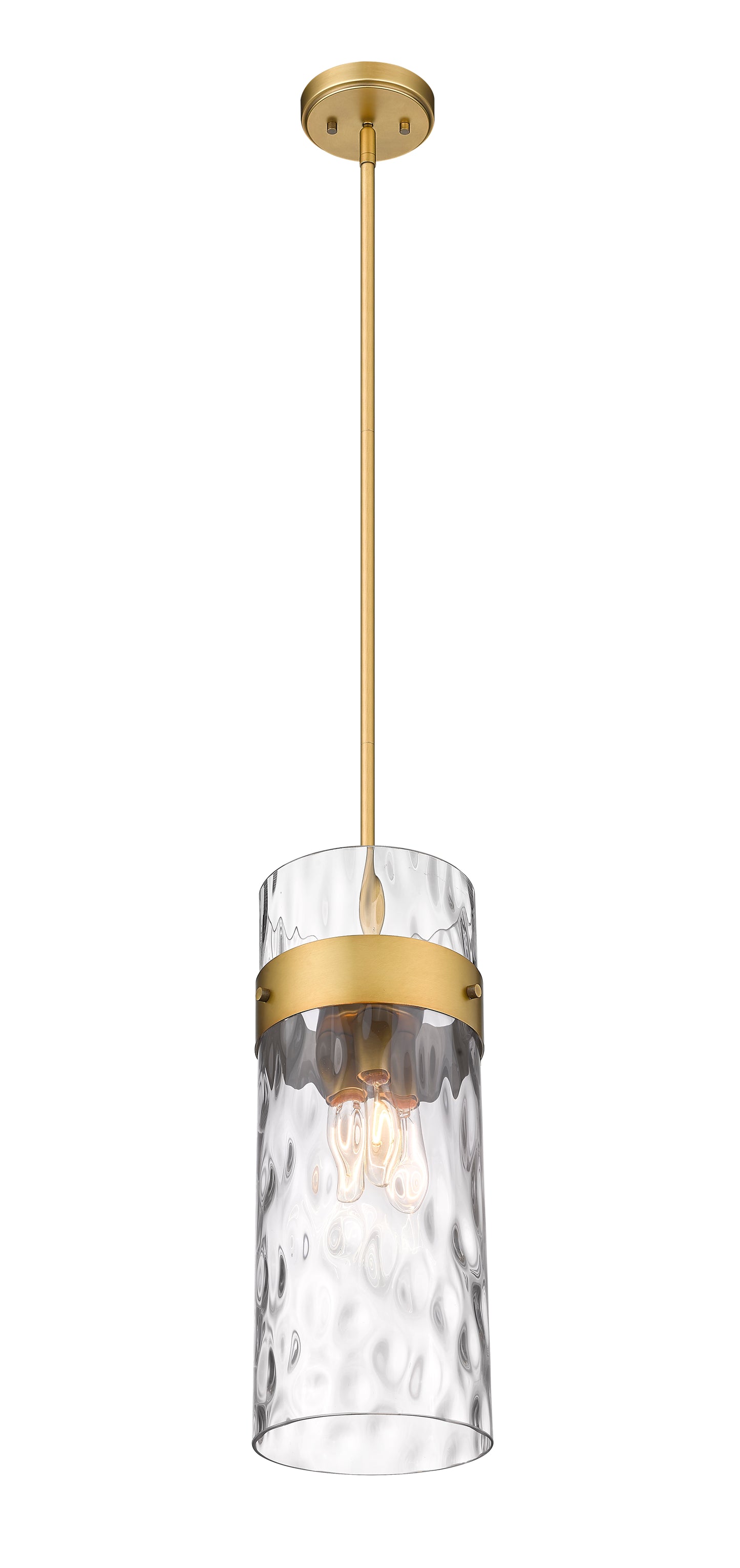 3035P9-RB - Fontaine 3 Light 9" Pendant - Rubbed Brass