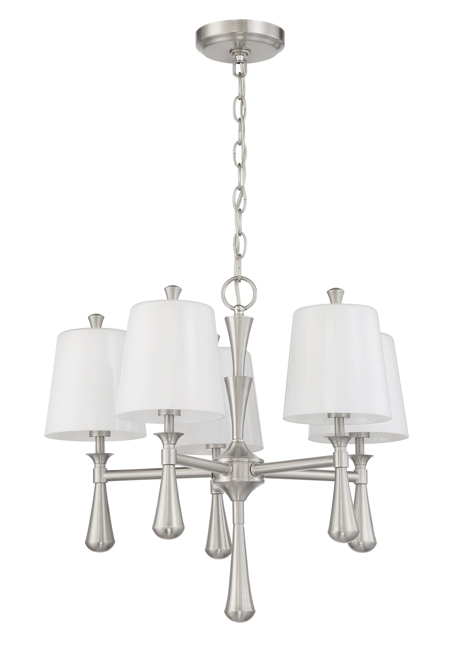 57425-BNK - Palmer 5 Light 21" Wide Chandelier - Brushed Nickel