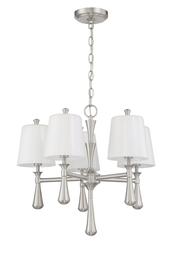 57425-BNK - Palmer 5 Light 21" Wide Chandelier - Brushed Nickel