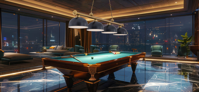 2306-4HBR-D13MB - Cordon 4 Light 82" Billiard - Heritage Brass