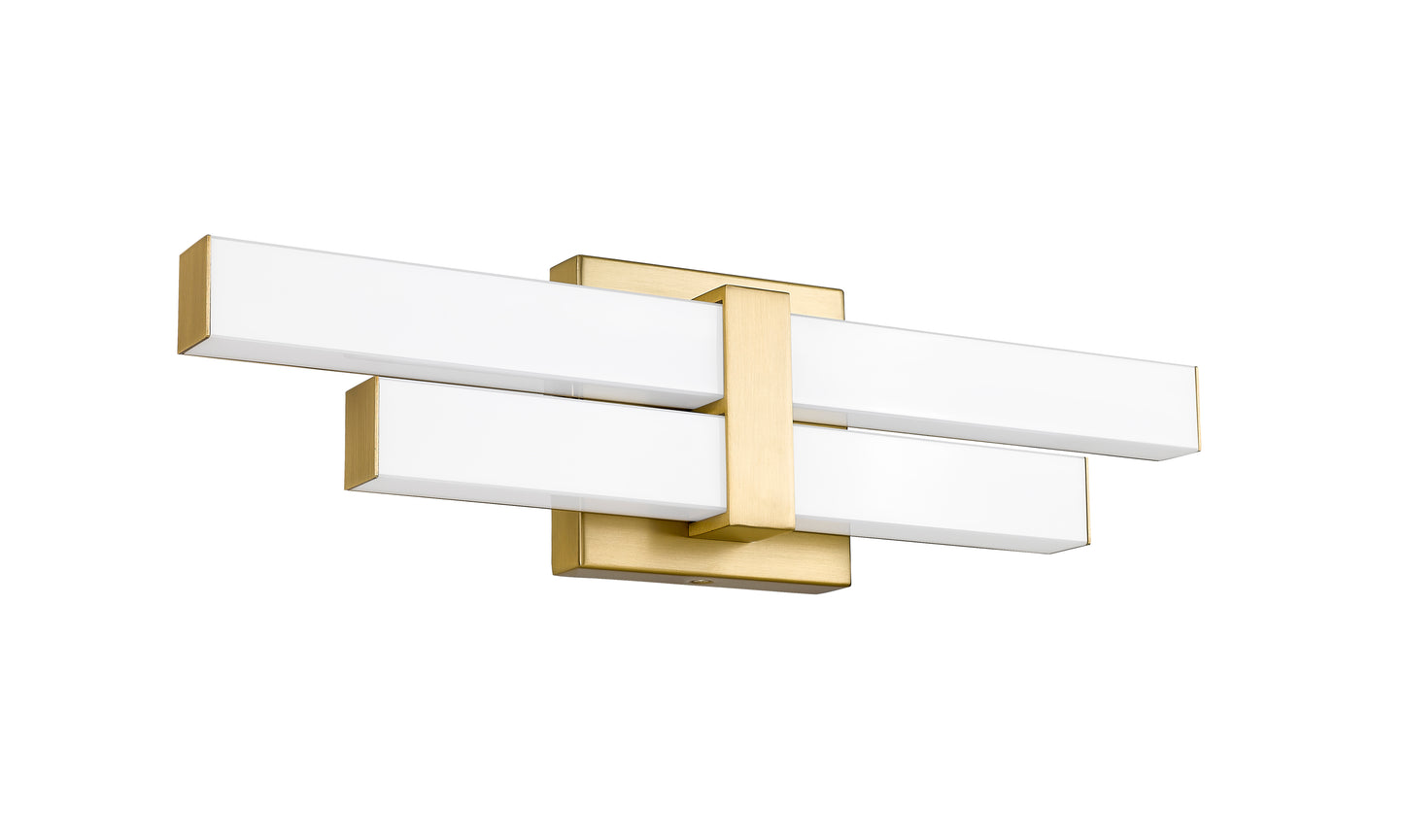 1008-18W-MGLD-LED - Zane 2 Light 18" Vanity - Modern Gold