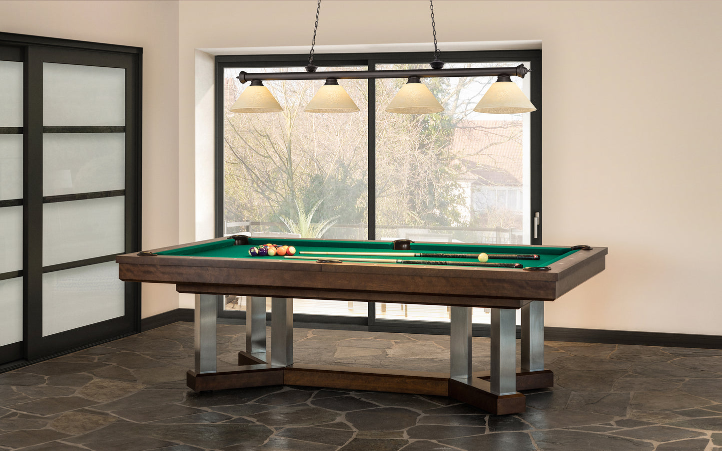 2306-4BRZ-AGM14 - Cordon 4 Light 81" Billiard - Bronze