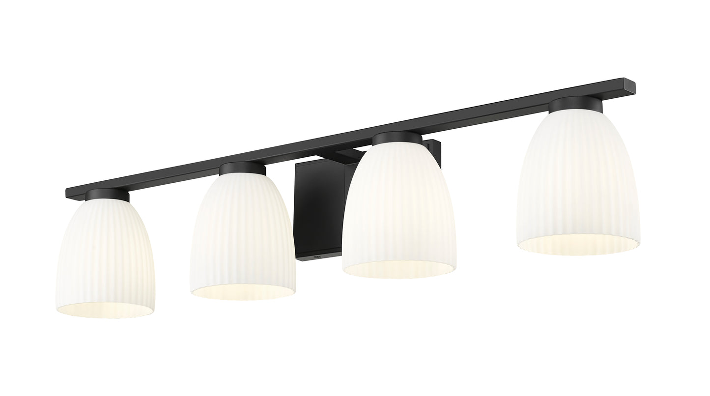 7518-4V-MB - Naya 4 Light 32" Vanity - Matte Black