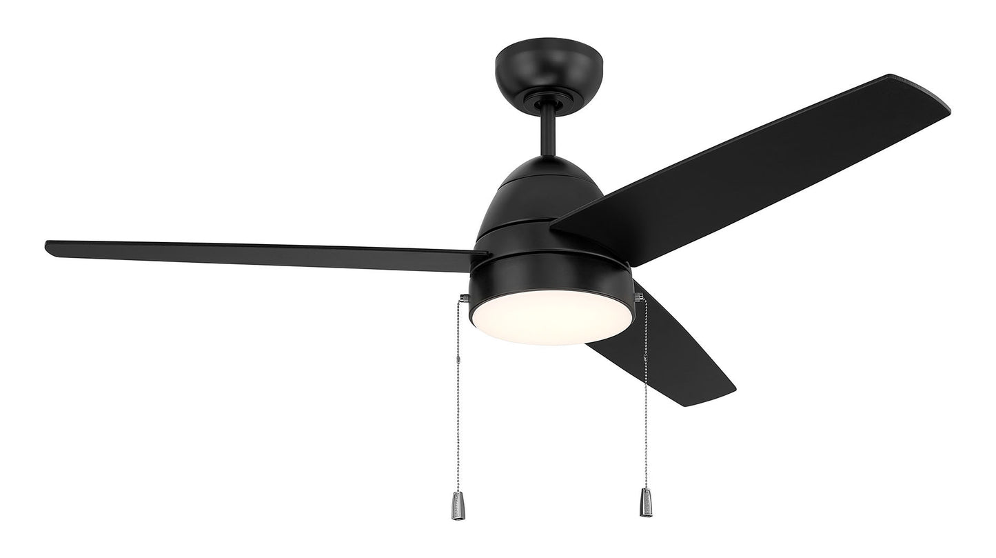 CZY52FB3 - Cozy 52" 3-Blade Ceiling Fan 52" 3 Blade Ceiling Fan with Light Kit - Flat Black