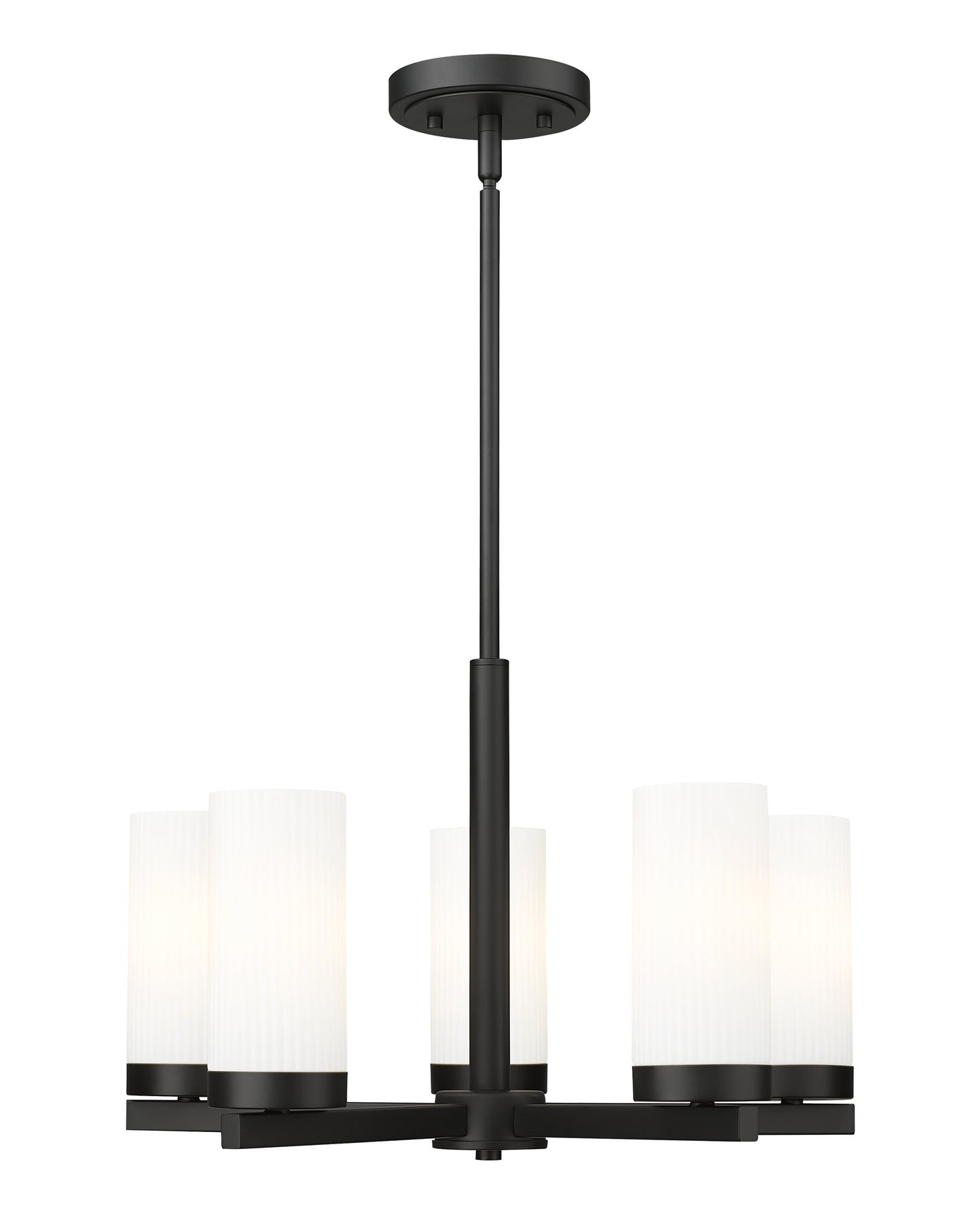 3044-5MB - Danica 5 Light 20" Chandelier - Matte Black