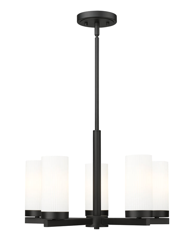 3044-5MB - Danica 5 Light 20" Chandelier - Matte Black