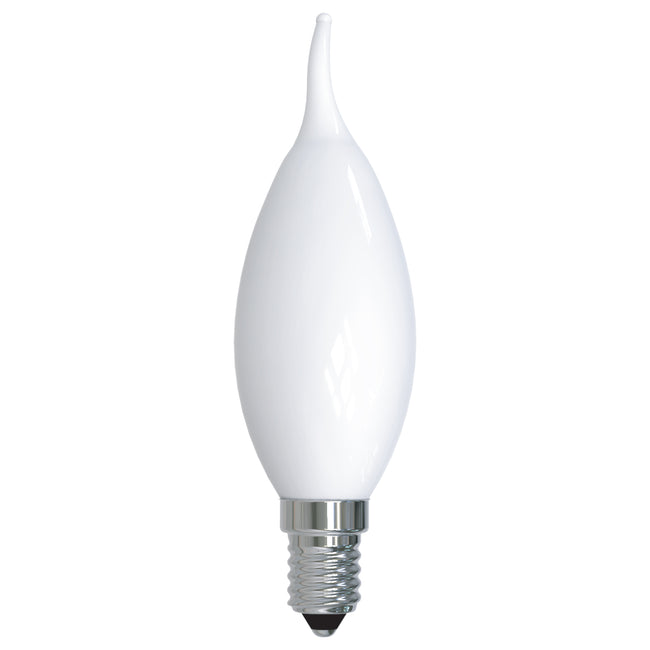 776861 - Filaments Dimmable Milky Glass CA10 LED Light Bulb - 4.5 Watt - 3000K - 4 Pack