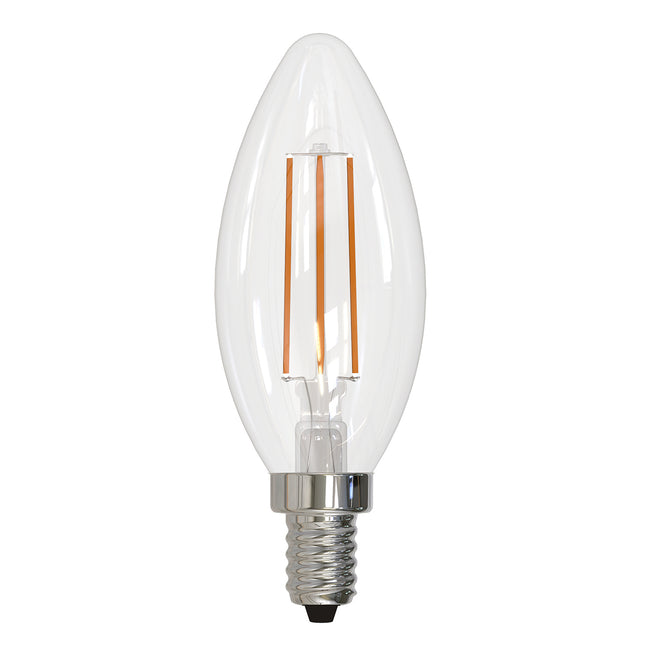 776756 - Filaments Dimmable Clear Glass B11 LED Light Bulb - 4 Watt - 2700K - 4 Pack