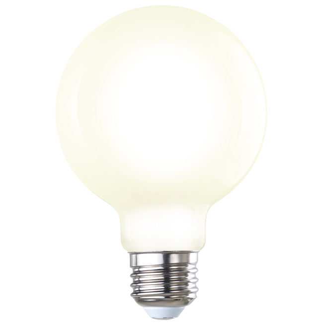 776810 - Filaments Dimmable Milky Glass G25 LED Light Bulb - 8.5 Watt - 3000K - 2 Pack