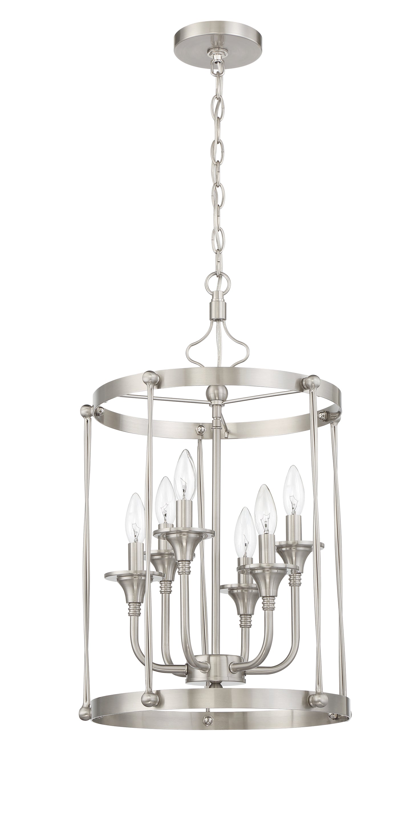 57036-BNK - Jolenne 6 Light 15" Wide Foyer Light - Brushed Nickel