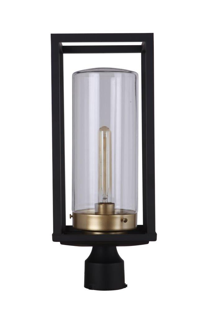 ZA4825-MNSB - Neo 1 Light 17" High Post Mount - Midnight / Satin Brass