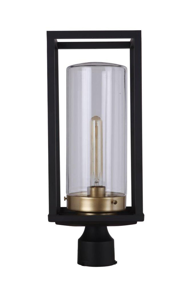 ZA4825-MNSB - Neo 1 Light 17" High Post Mount - Midnight / Satin Brass