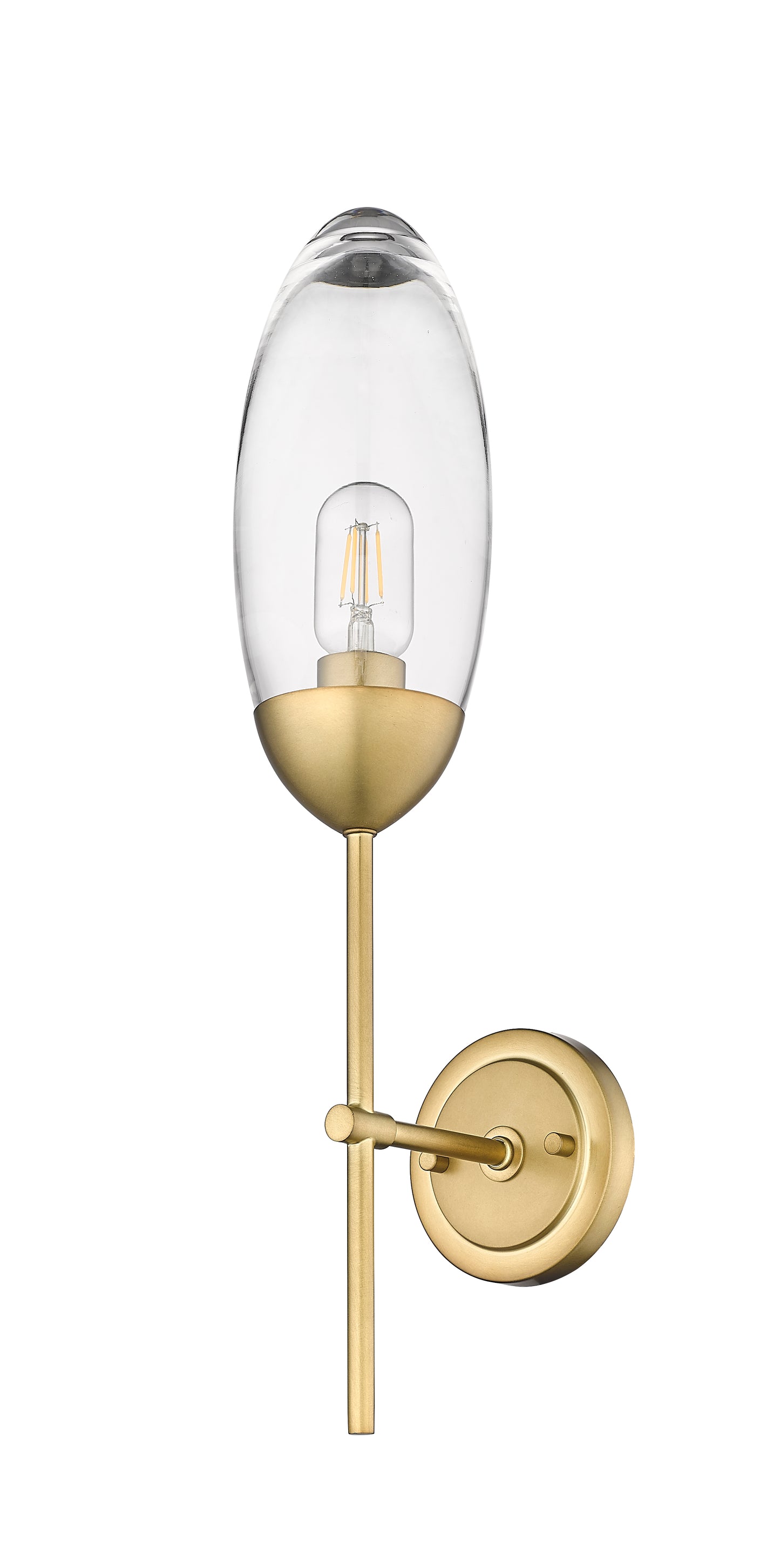 651S-RB - Arden 1 Light Wall 22" Sconce - Rubbed Brass