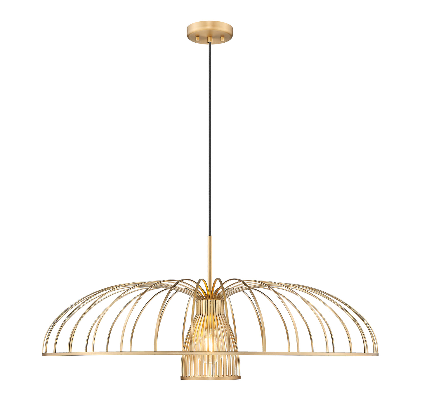 623P35-MGLD - Valencia 1 Light 35" Pendant - Modern Gold