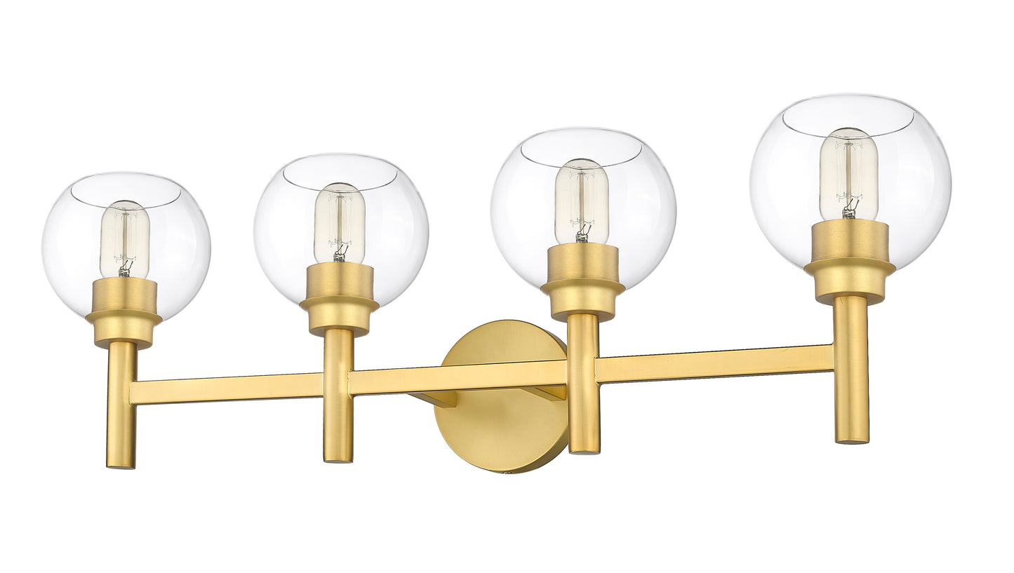 7502-4V-BG - Sutton 4 Light 32" Vanity - Brushed Gold