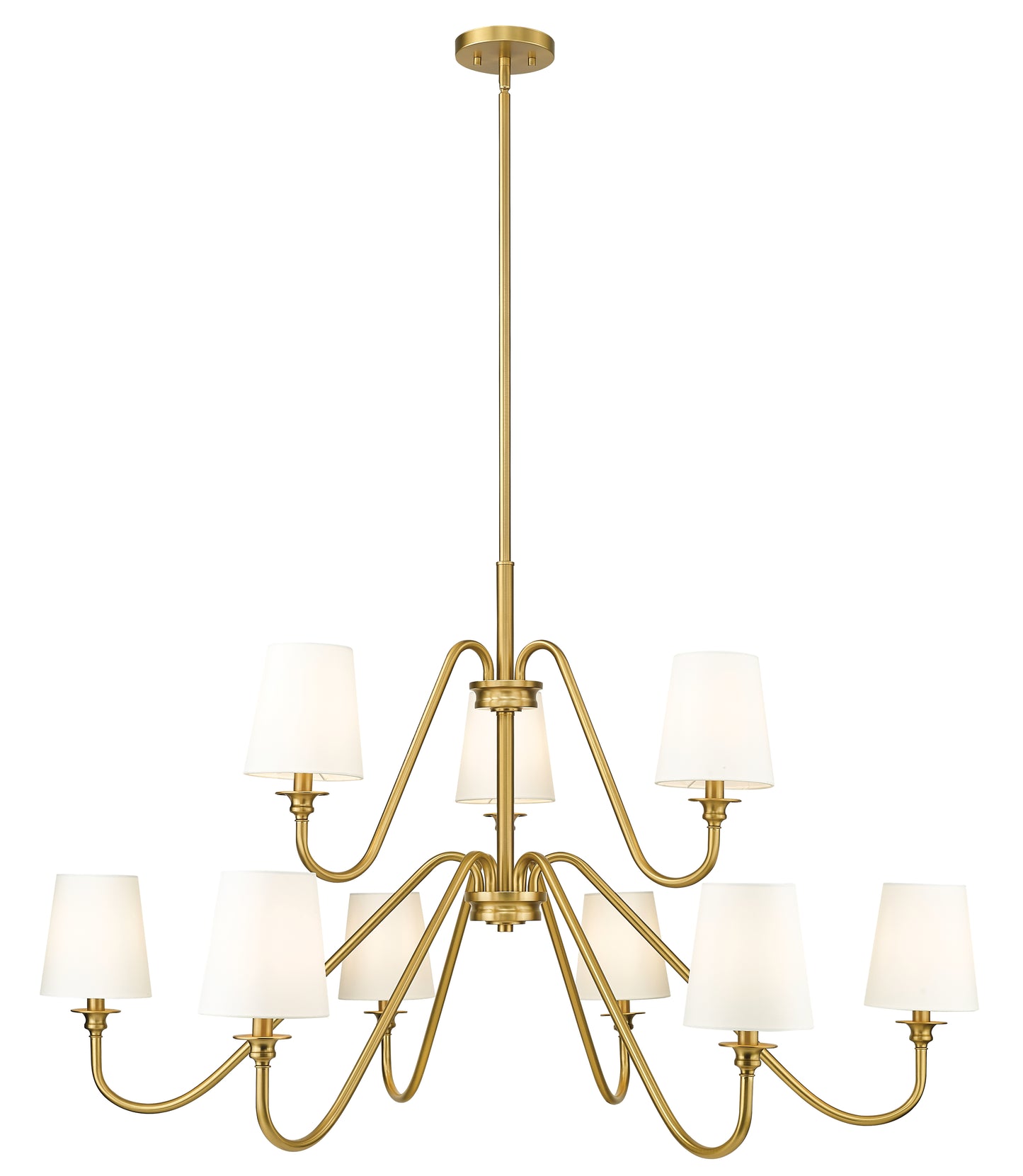 7509-9-46MGLD - Gianna 9 Light 46" Chandelier - Modern Gold